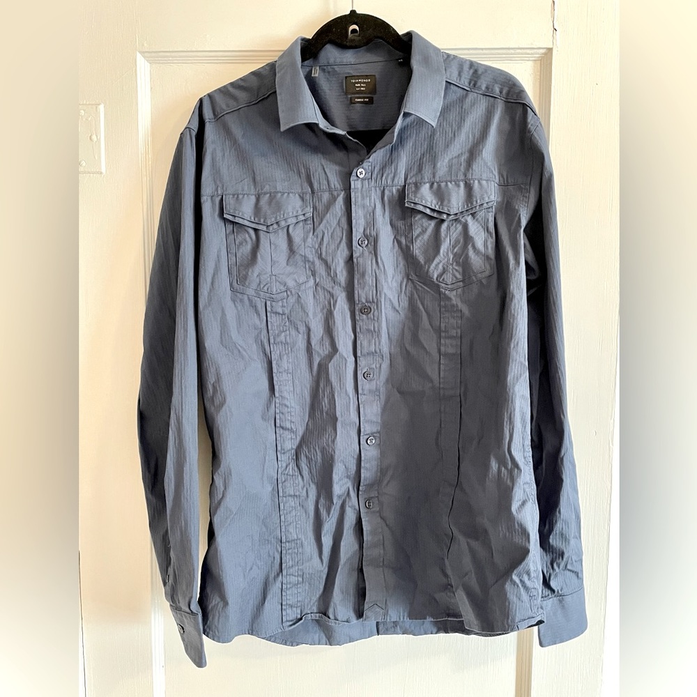 7 Diamonds Made Well Classic Fit Button Down - Blue - Size XL
